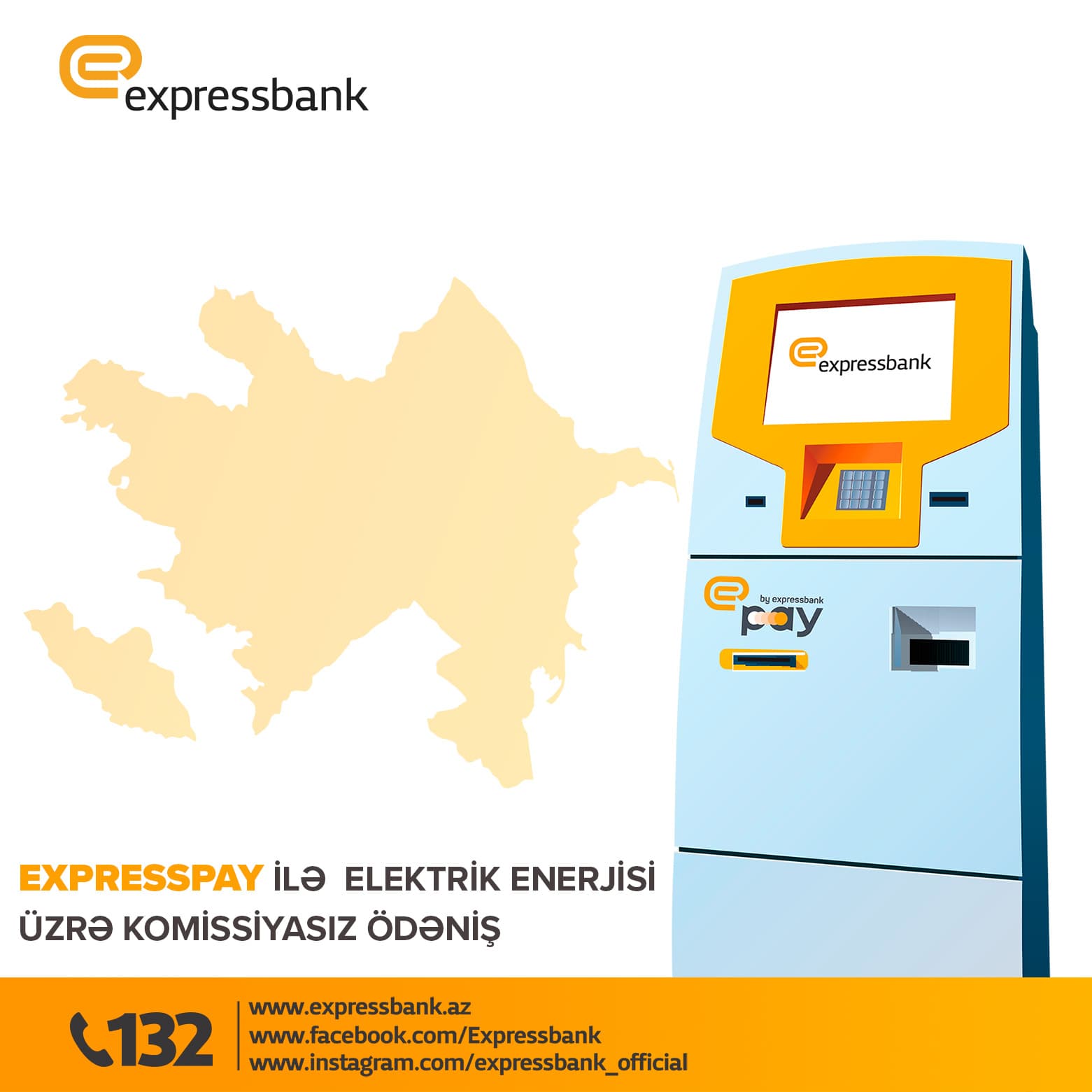 Elektrik enerjisi üzrə ödənişlərinizi Expresspay ilə komisiyyasız ödəyin