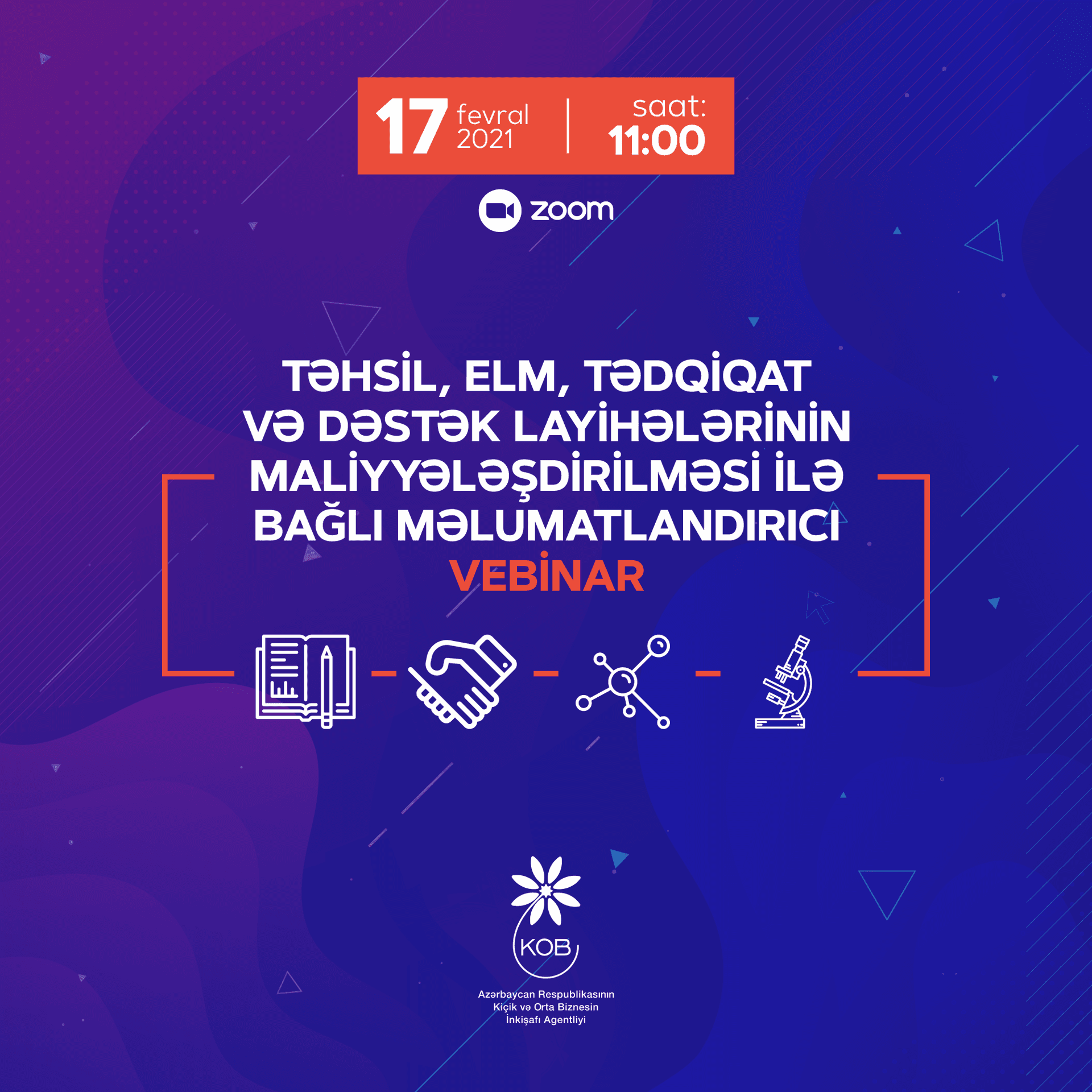 KOB subyektləri üçün dəstək layihələrinin maliyyələşdirilməsi ilə bağlı  vebinar
