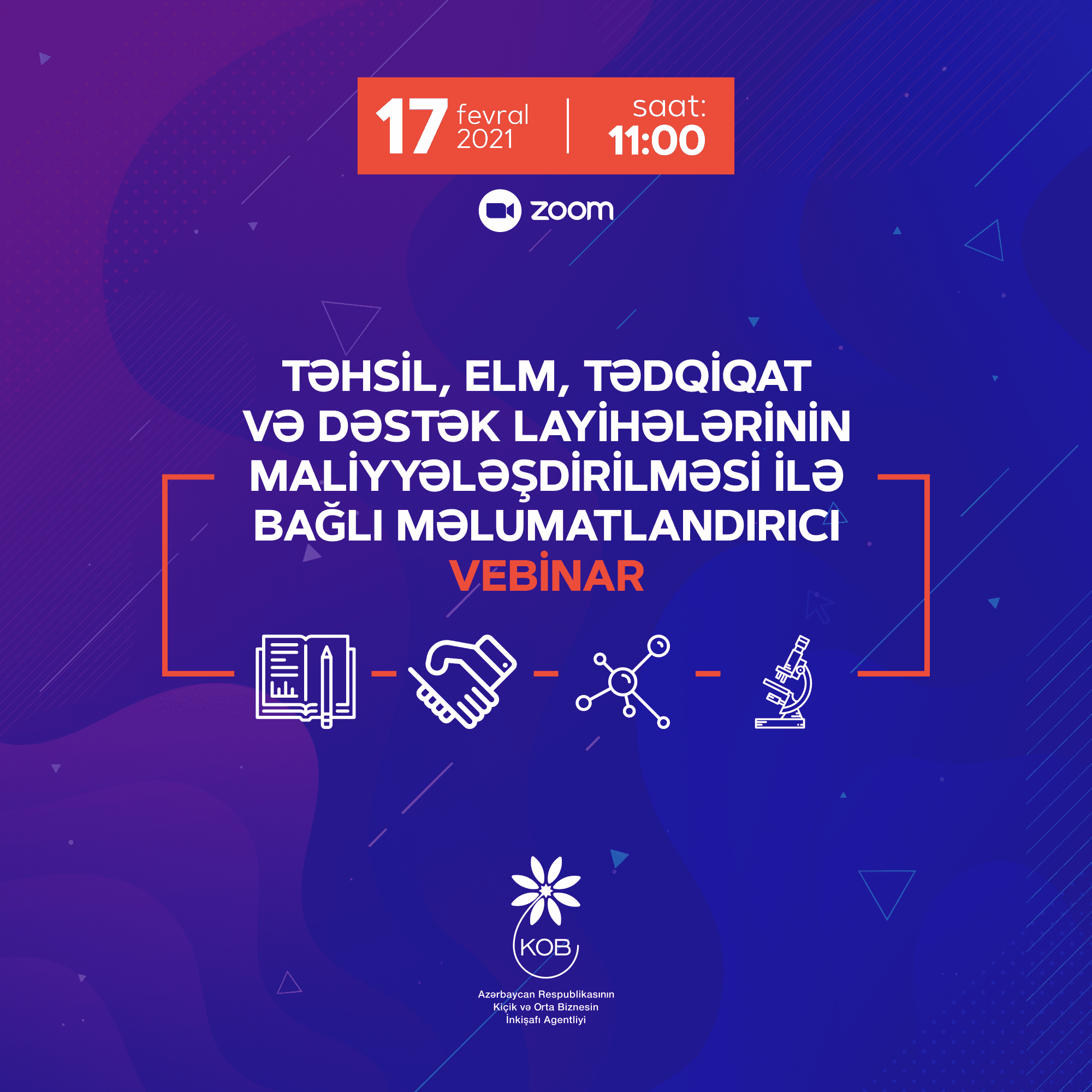 KOB subyektləri üçün dəstək layihələrinin maliyyələşdirilməsi ilə bağlı  vebinar