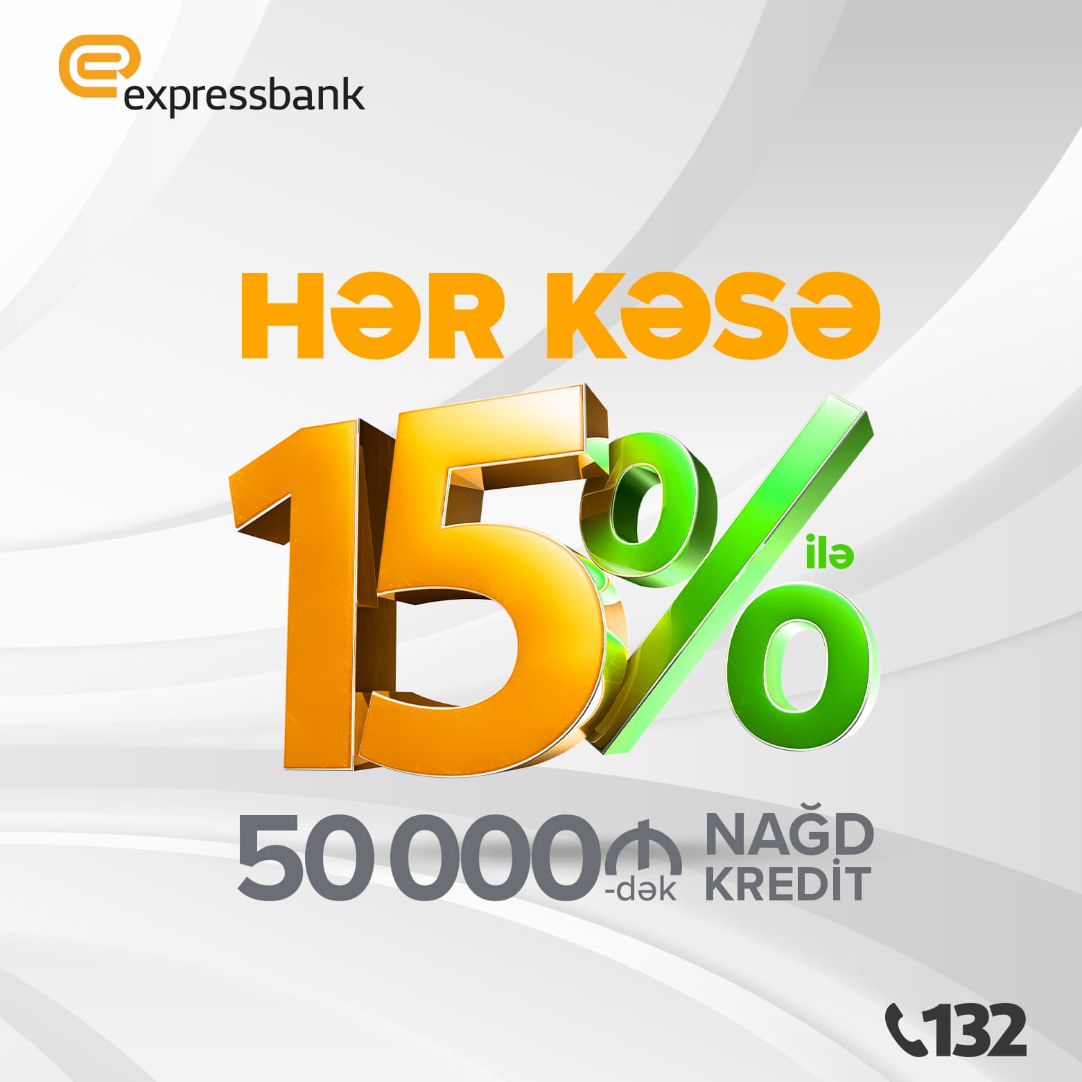 Expressbank-dan hər kəsə cəmi 15%-lə nağd pul krediti