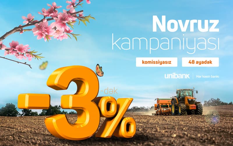 Unibankdan biznes sahibləri üçün yeni kampaniya: 3%-dək endirim, komissiya 0%