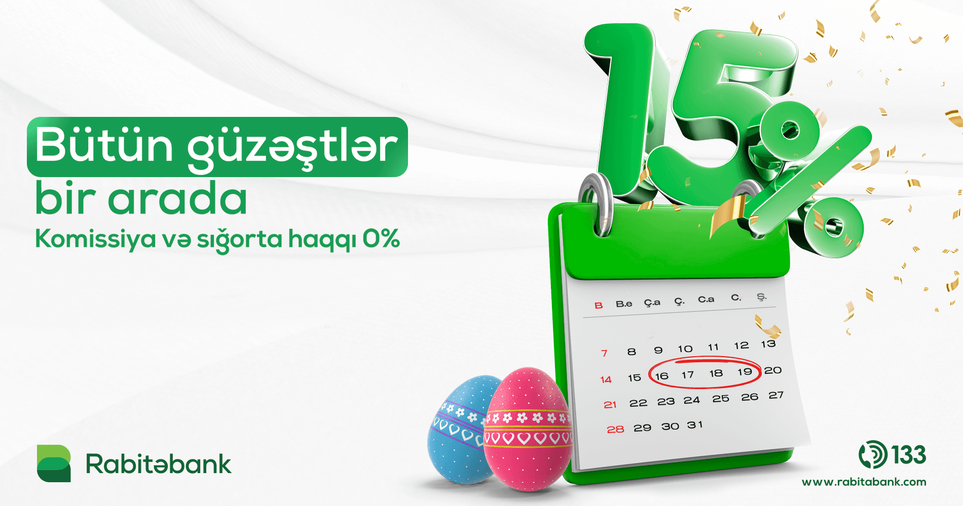 Rabitəbankdan komissiyasız və sığortasız kredit – illik cəmi 15% ilə