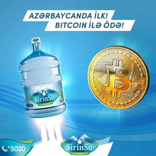 Kriptovalyuta ilə ödəniş edərək su ala bilərsiniz- Azərbaycanda ilk