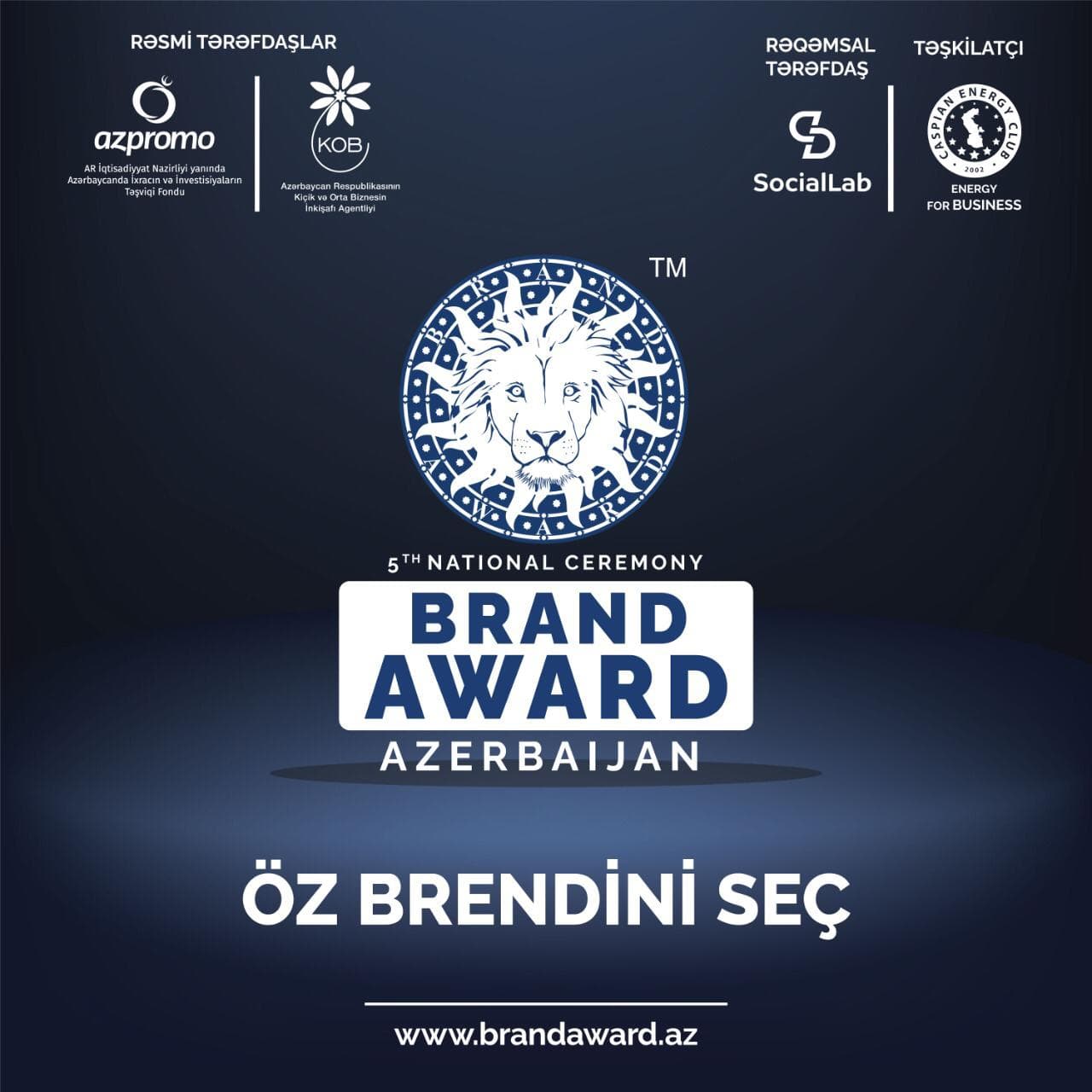 Beşinci Brand Award Azerbaijan milli müsabiqəsinə start verildi