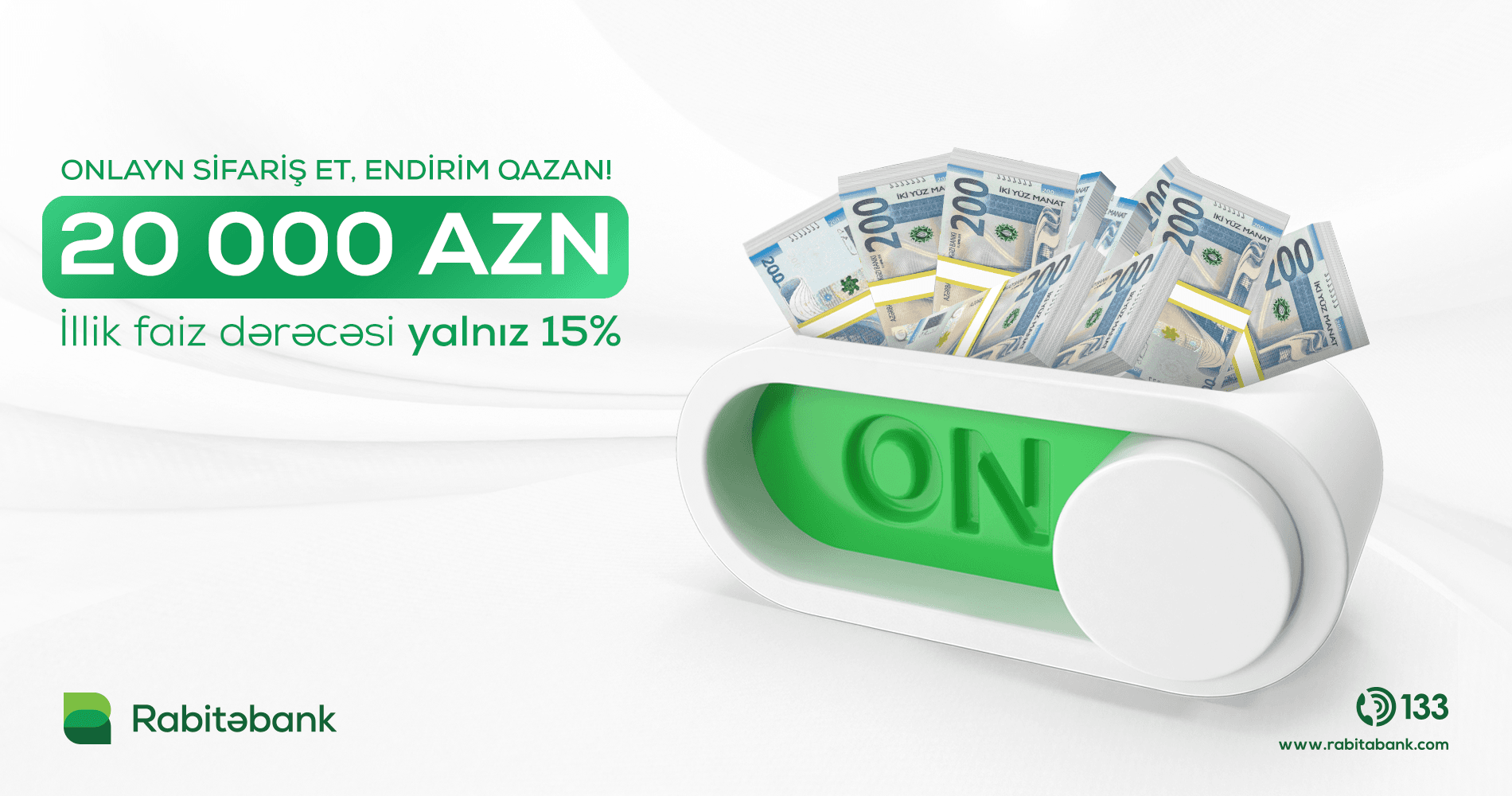 “Rabitəbank”dan illik cəmi 15% ilə onlayn kredit