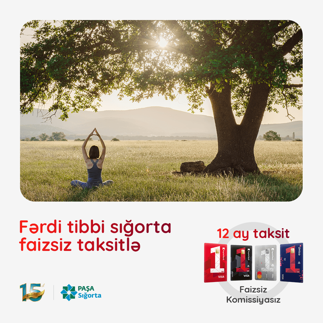 BirKart sahibləri PAŞA Sığortadan olan könüllü tibbi sığortanı taksitlə əldə edə bilərlər