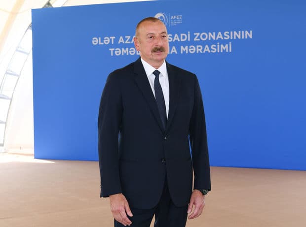 İlham Əliyev Ələt Azad İqtisadi Zonasının təməlini qoydu
