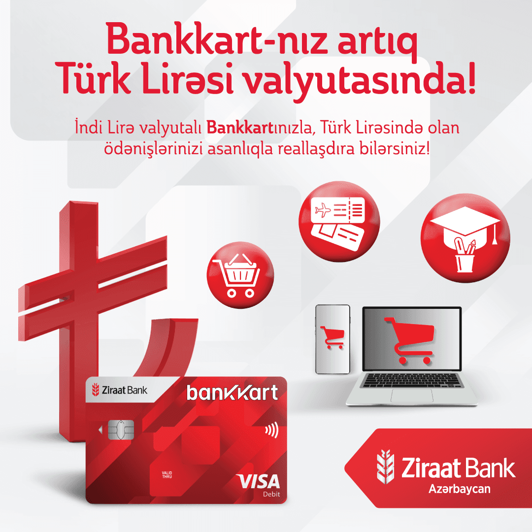 Türk Lirəsidə kart  - AZƏRBAYCANDA İLK