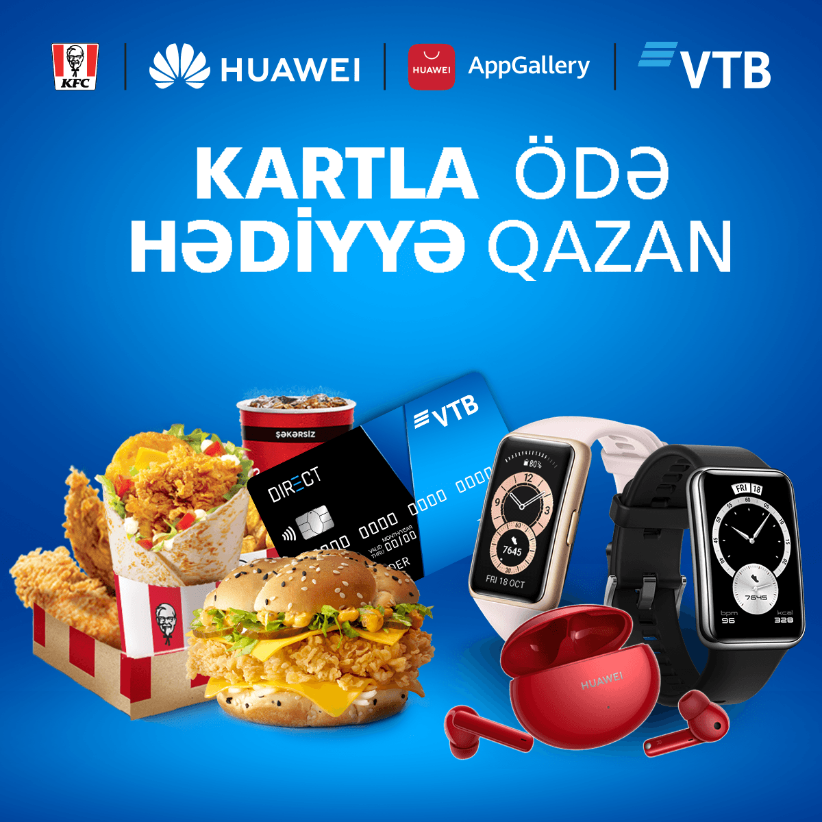 VTB (Azərbaycan) KFC ilə birlikdə Huawei-dən cihazlar bağışlayırlar