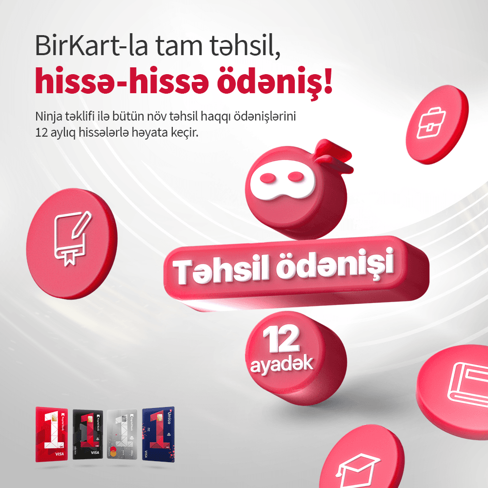 BirKart sahibləri təhsil haqlarını hissələrlə ödəyə bilərlər