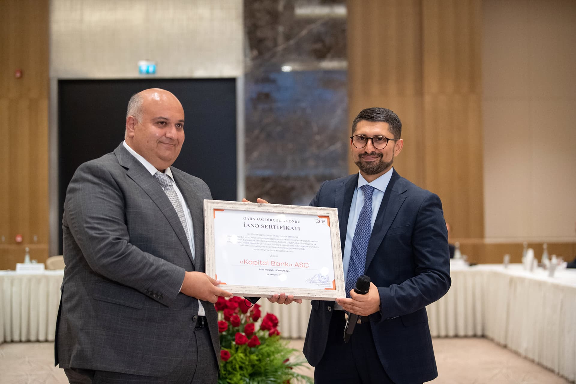 Kapital Bank Qarabağ Dirçəliş Fondunun xüsusi sertifikatına layiq görülüb