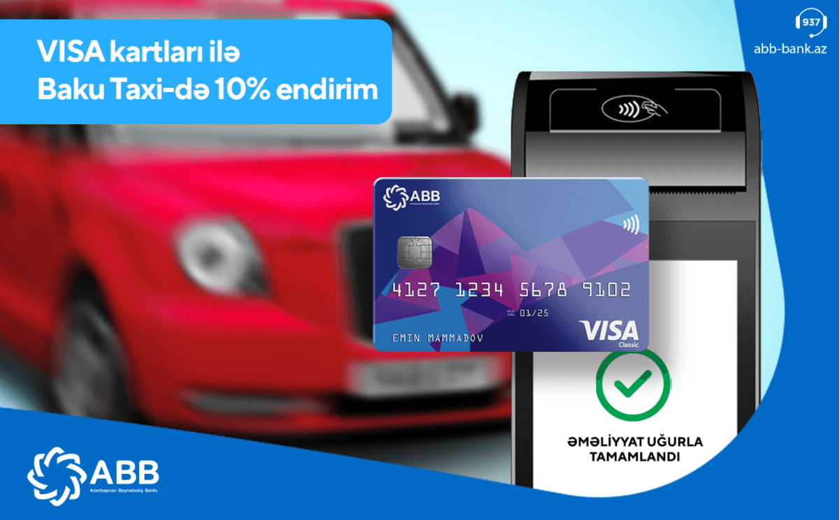 Taksi ilə gediş haqqına 10% endirim