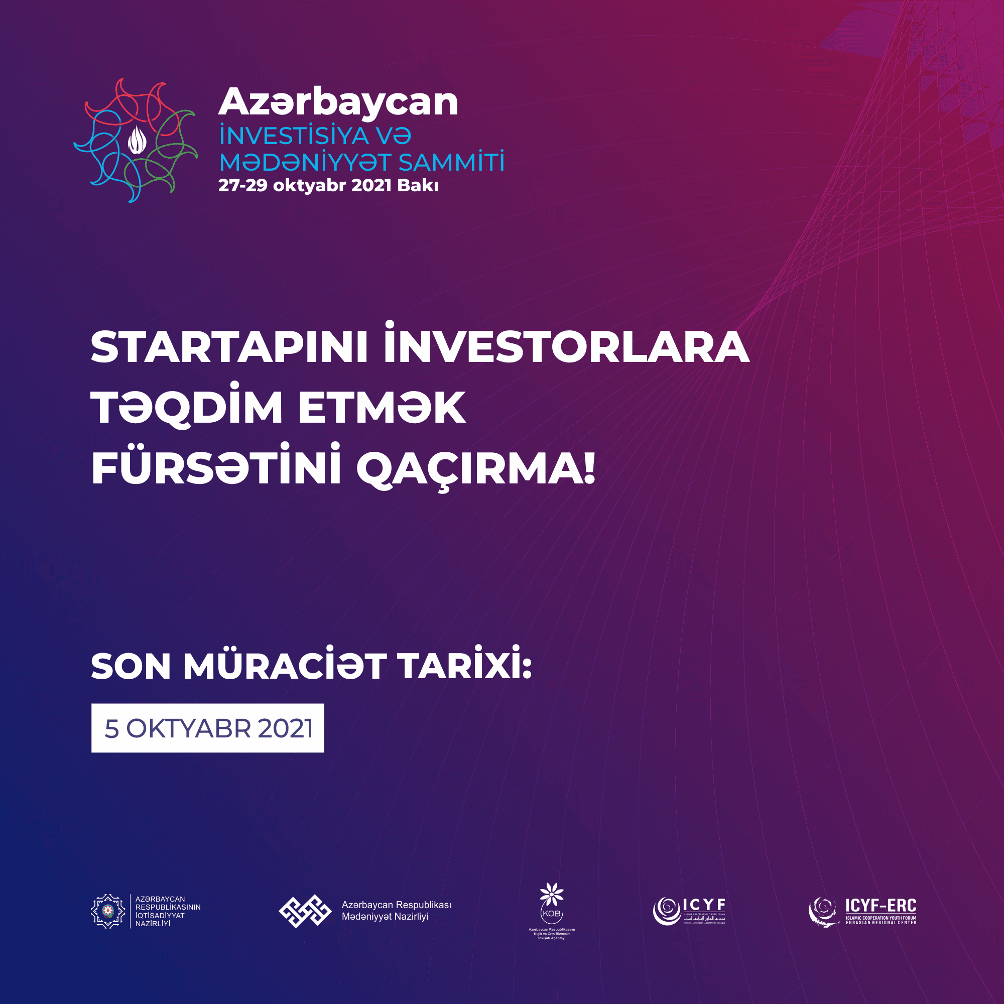 Startaplara layihələrini investorlara təqdim etmək fürsəti