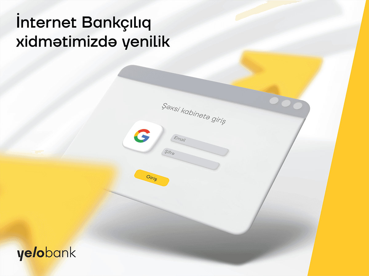Yelo Bankın İnternet Bankçılıq xidmətində yenilik