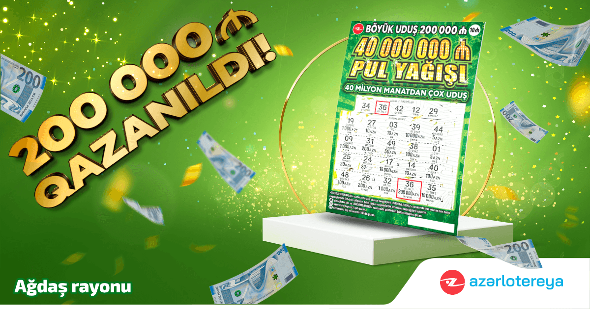 Azərbaycan ani lotereyaları tarixində ən böyük uduş - 200.000 manat qazanıldı