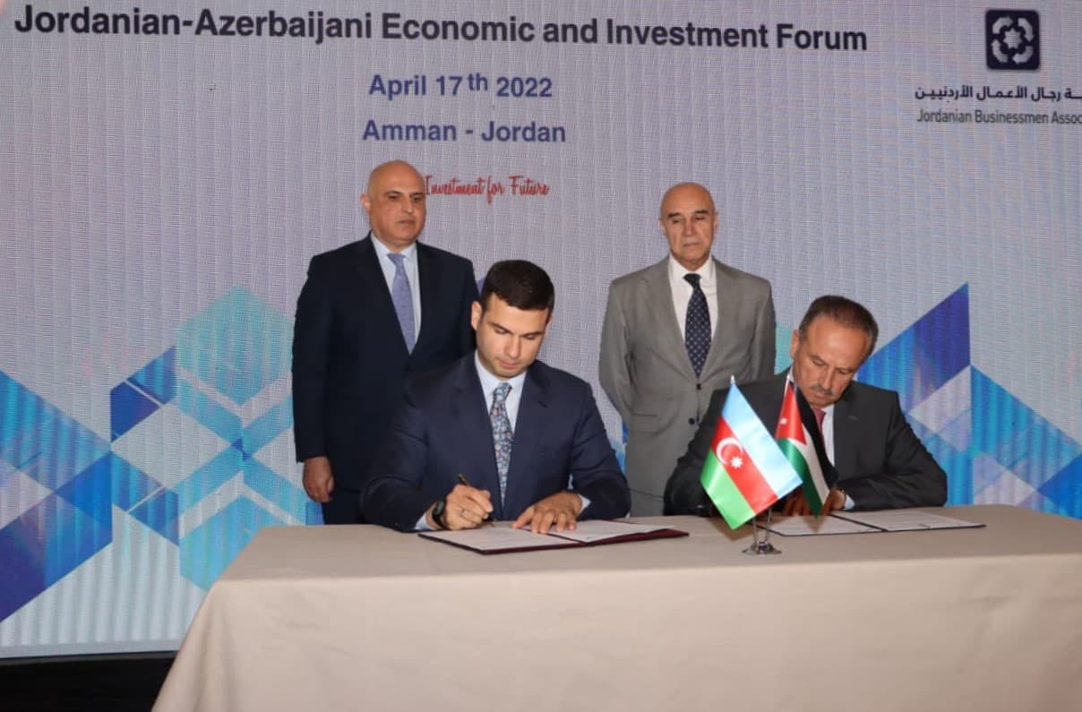 KOBİA və İordaniya İş Adamları Assosiasiyası arasında Anlaşma Memorandumu imzalanıb