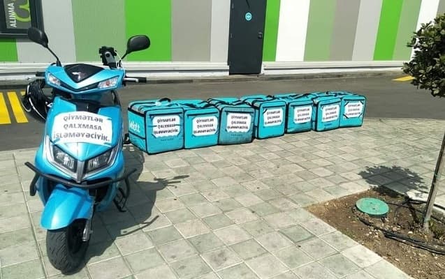 “Wolt”un kuryerləri kütləvi etiraz etdi - Açıqlama