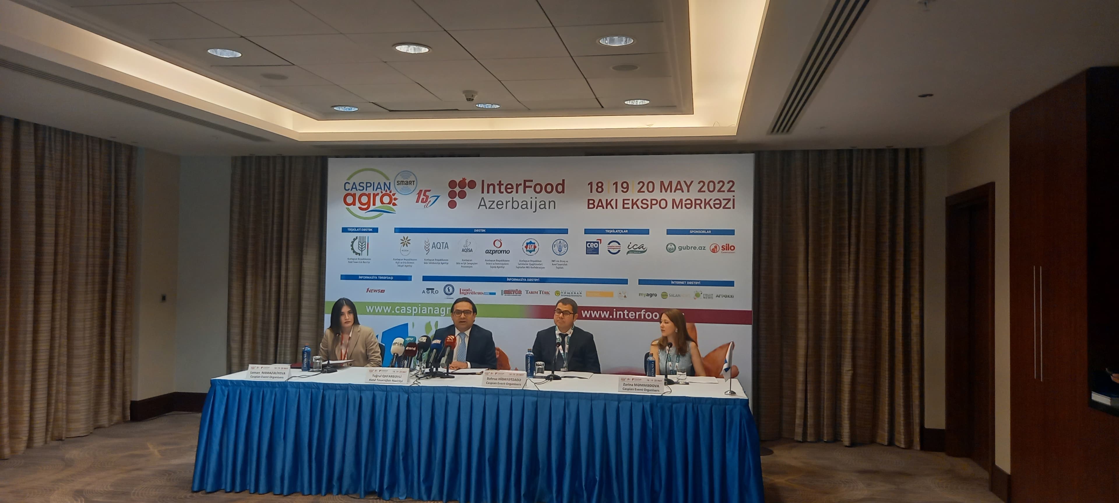 "Caspian Agro” və 27-ci Azərbaycan Beynəlxalq Qida Sənayesi “InterFood Azerbaijan” sərgiləri keçiriləcək