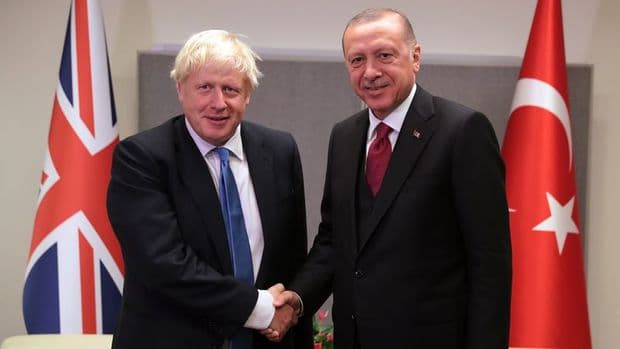 Ərdoğan İngiltərə baş naziri Consonla görüşüb