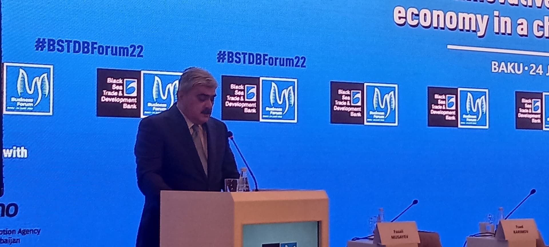 Samir Şərifov: İşğaldan azad olunmuş  ərazilərin  bərpasında Qara Dəniz Ticarət və İnkişaf Bankının yaxından iştirakını zəruri hesab edirik