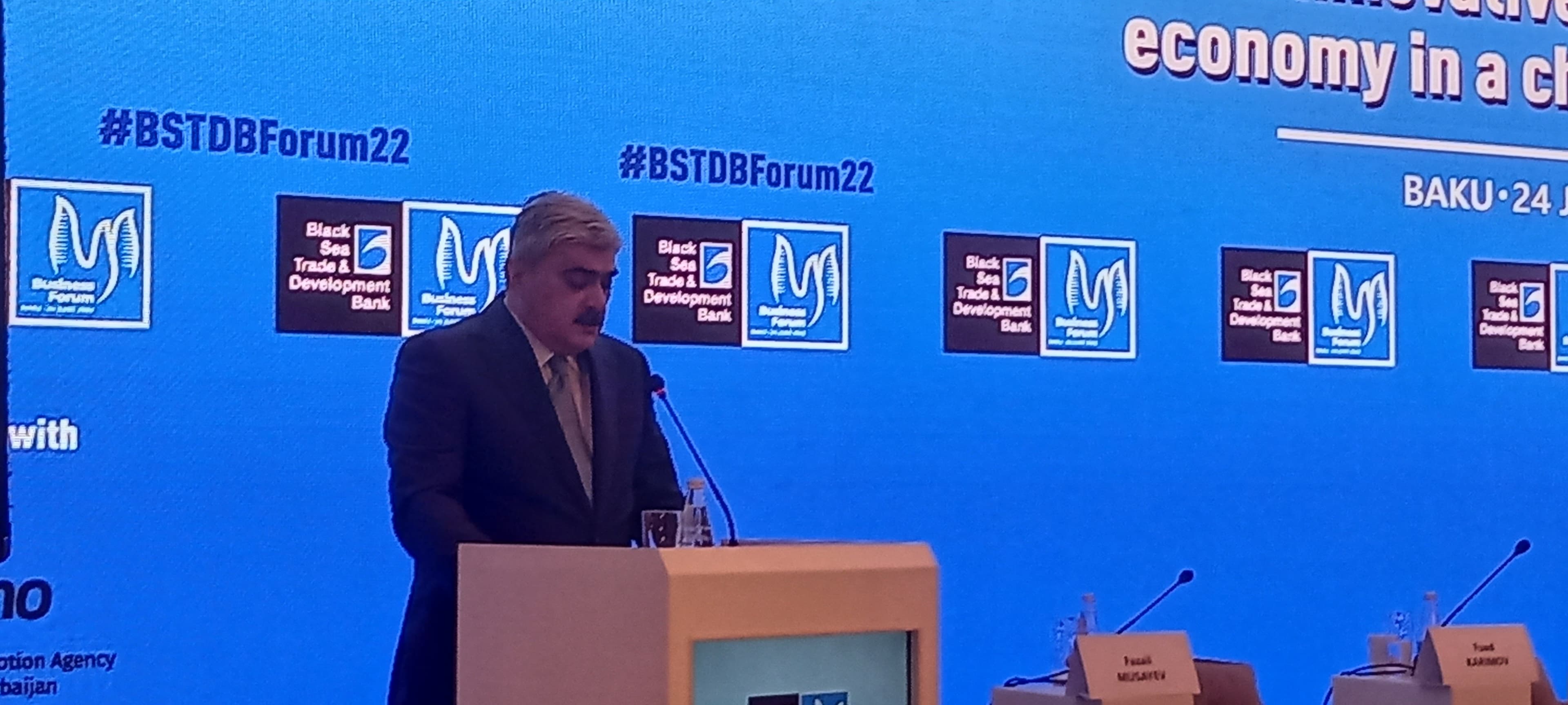 Samir Şərifov: İşğaldan azad olunmuş  ərazilərin  bərpasında Qara Dəniz Ticarət və İnkişaf Bankının yaxından iştirakını zəruri hesab edirik