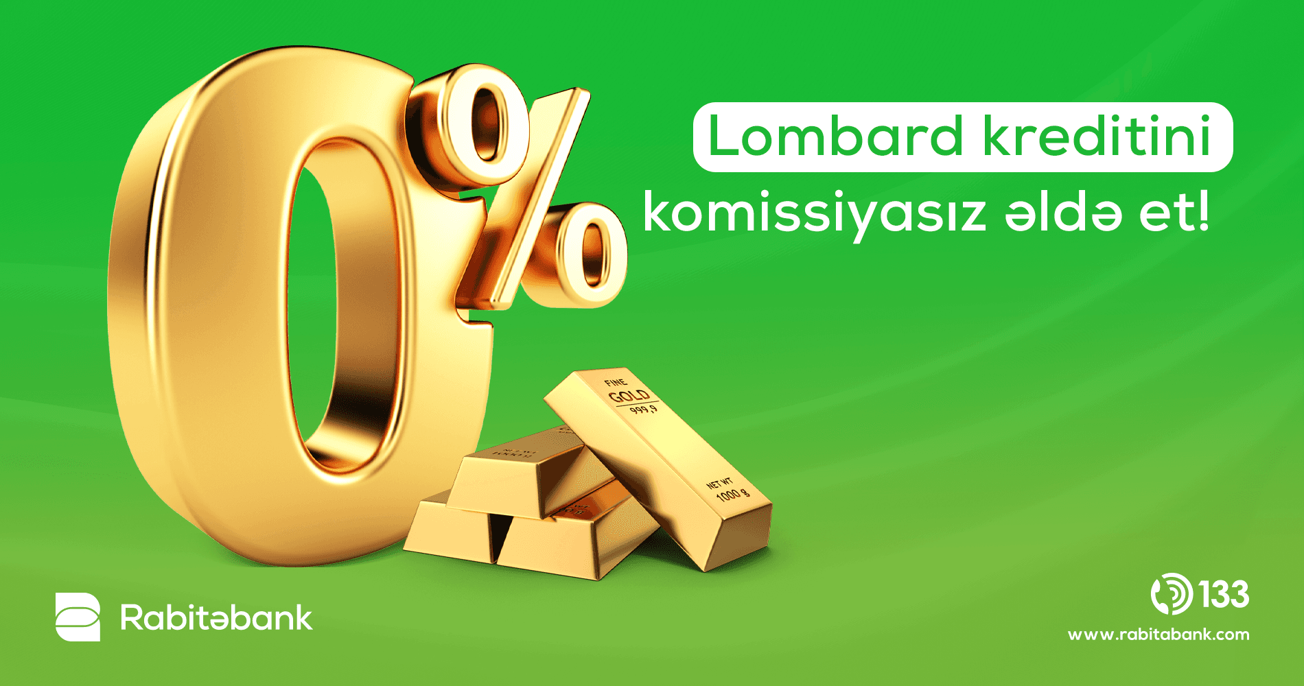 Rabitəbank “Lombard Krediti”nin komissiya faizlərini sıfırladı!