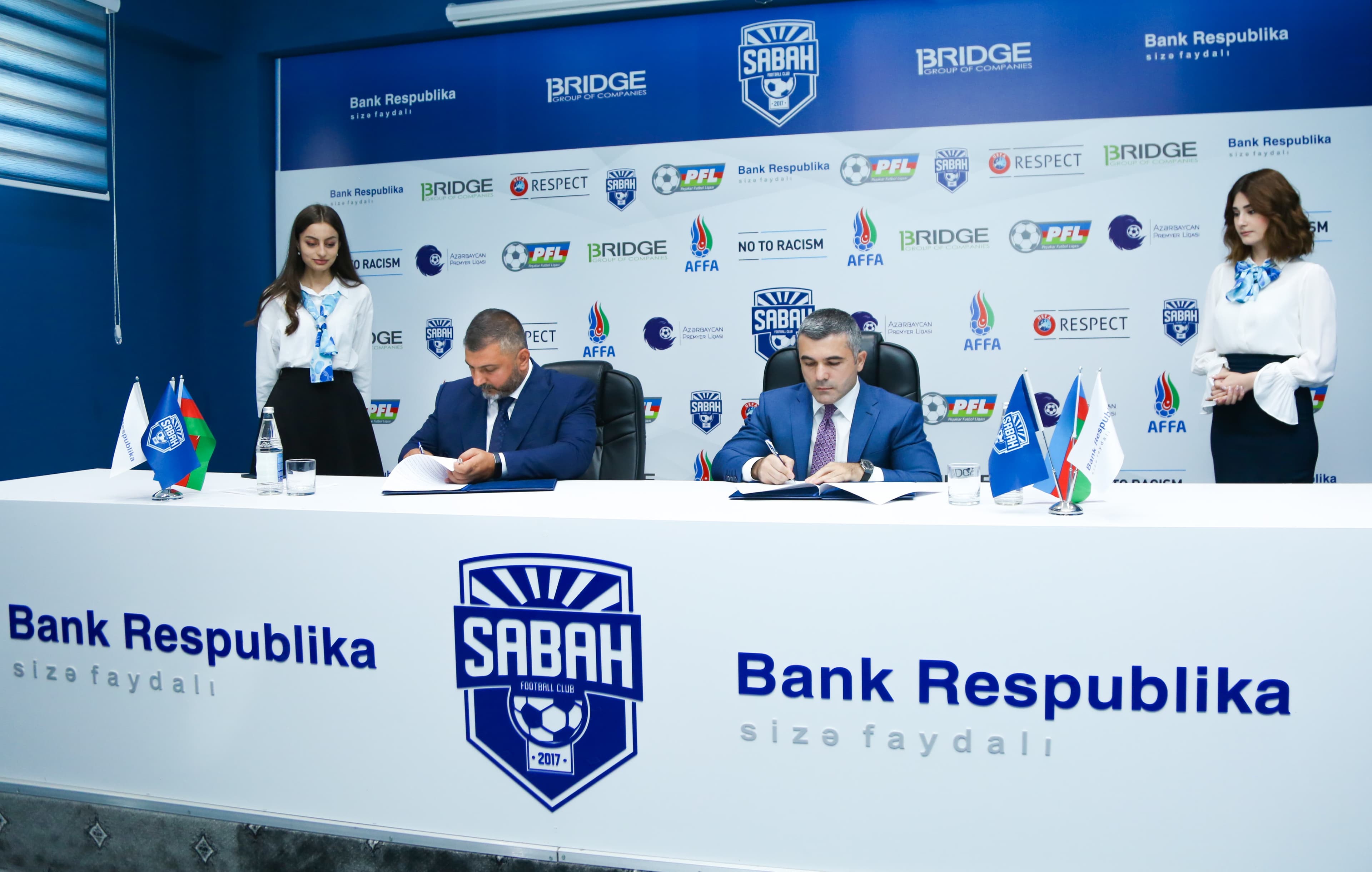 Bank Respublika və Sabah FK əməkdaşlıq haqda yeni müqavilə imzalayıb