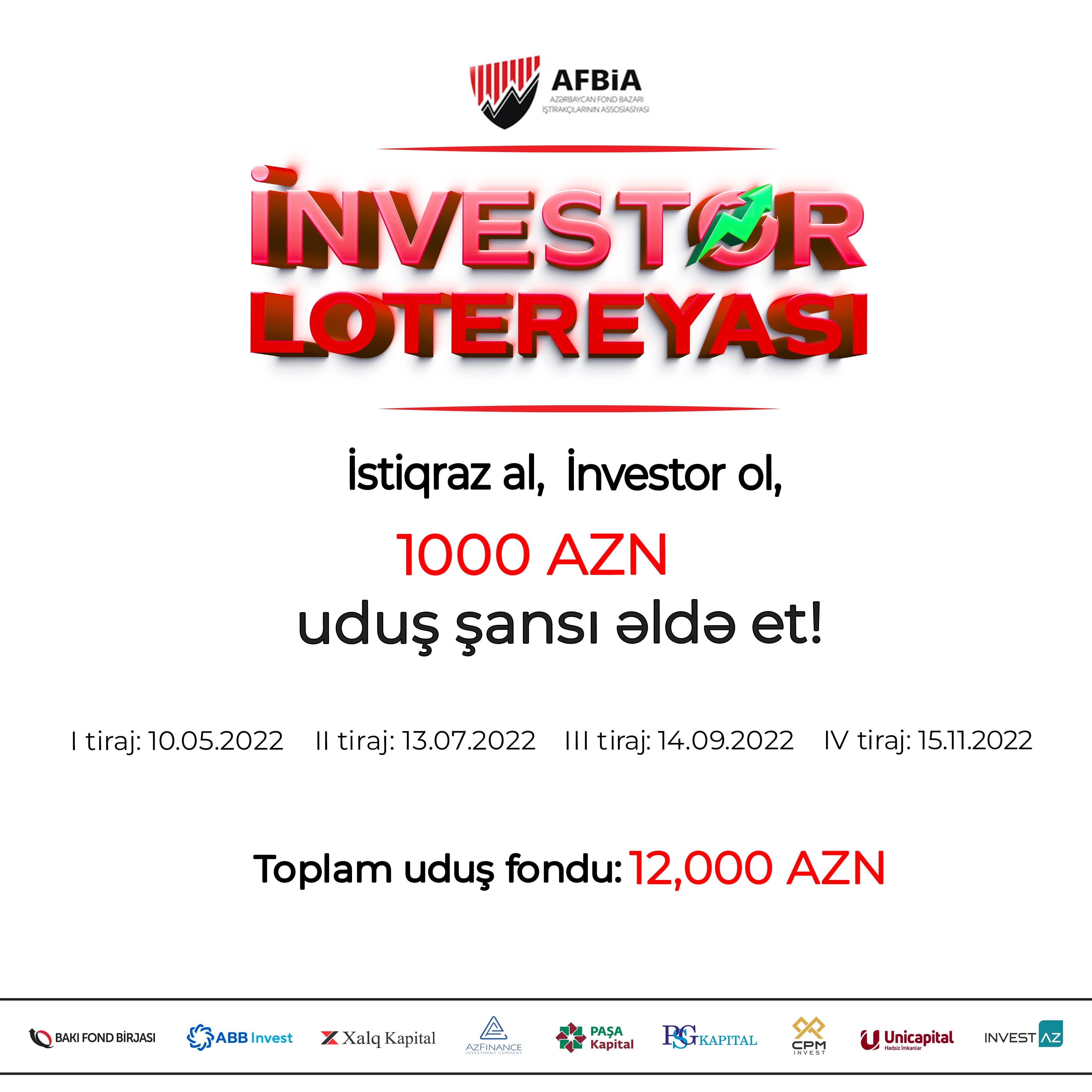 İnvestor stimullaşdırıcı lotereyasının ikinci tirajı keçiriləcək