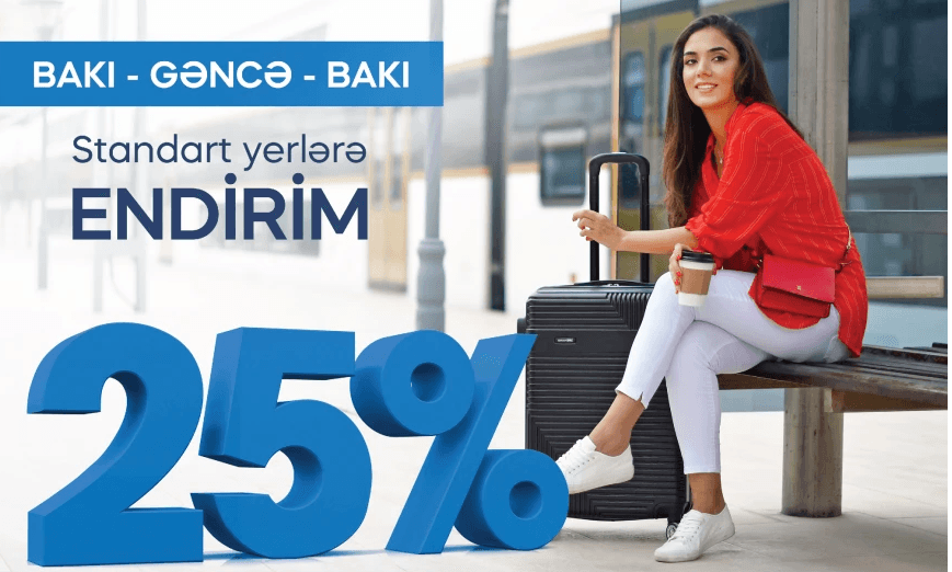 Mövsümi olaraq Bakı-Gəncə-Bakı qatarında gediş haqqı azaldılır