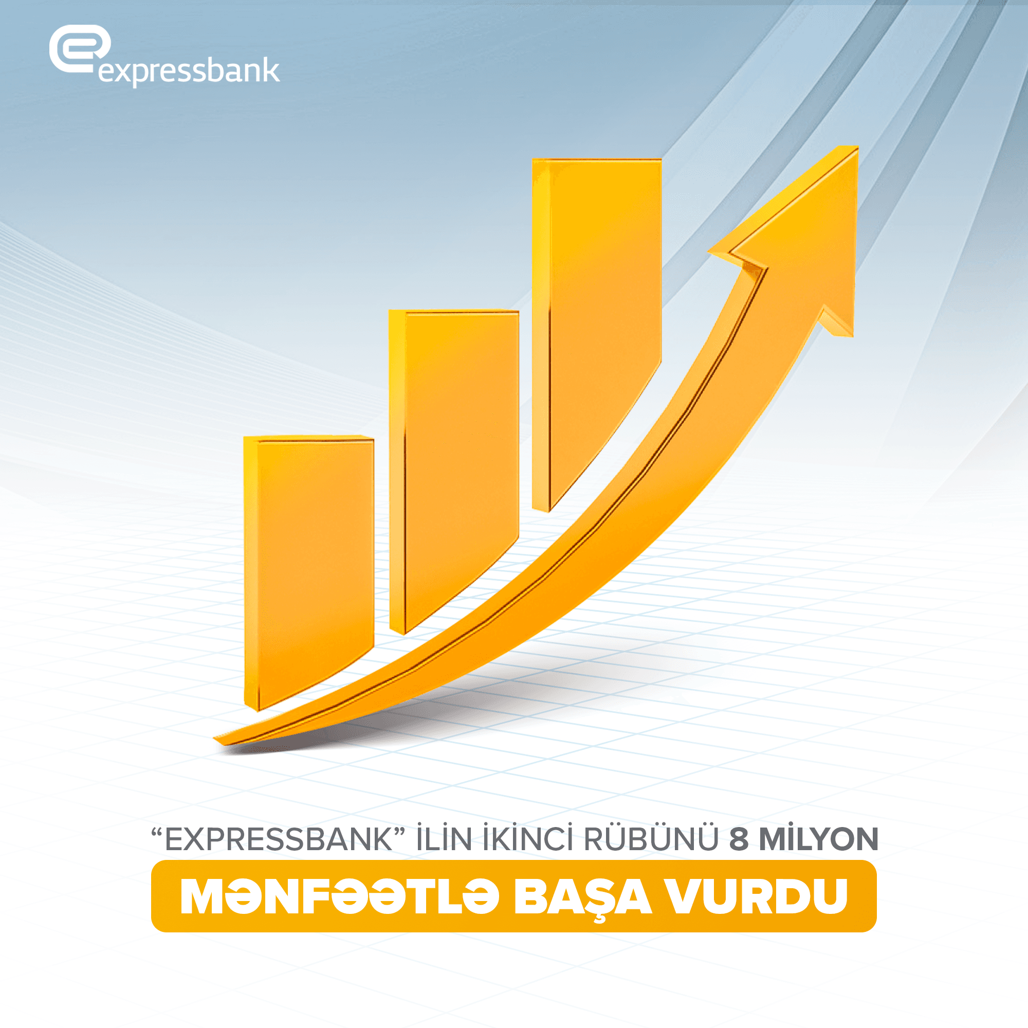 “Expressbank” ilin ikinci rübünü 8 milyon manat mənfəətlə başa vurdu