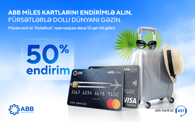 ABB Miles kartlarında böyük endirim və onqat mil