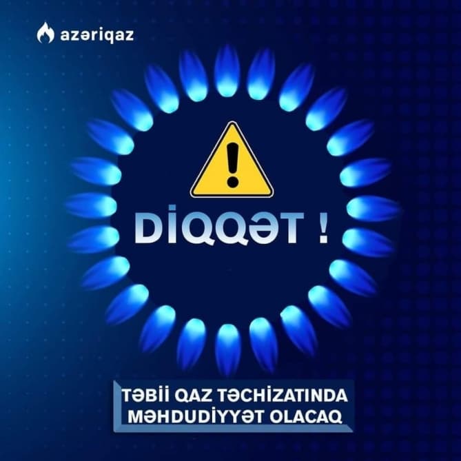 Nizami rayonunun bir hissəsinin qaz təchizatında müvəqqəti fasilə yaranacaq