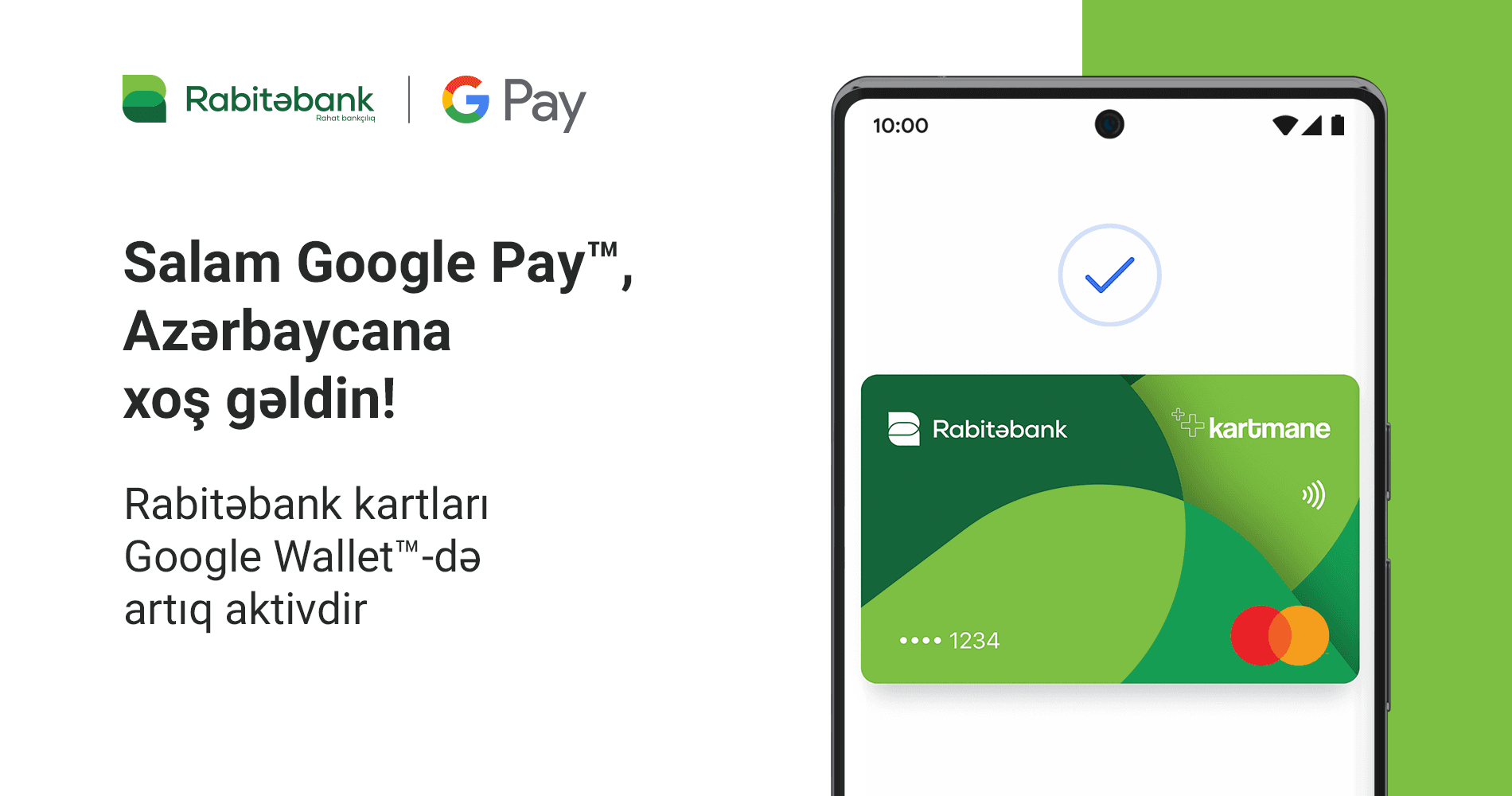 Android-lilər üçün şad xəbər: Google Pay indi Rabitəbank kartları üçün də aktivdir!