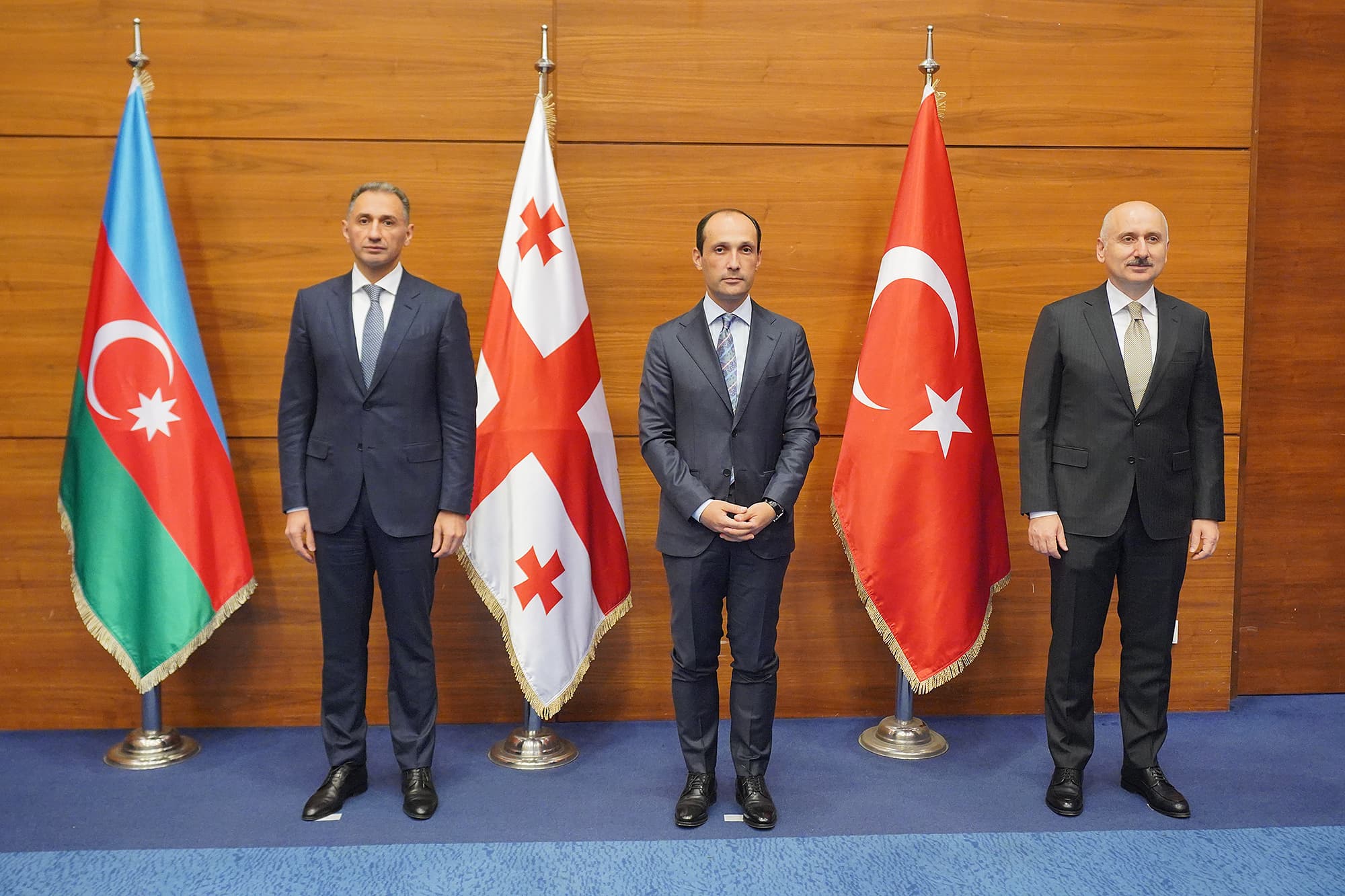 Azərbaycan, Türkiyə və Gürcüstanın nəqliyyat sahəsi üzrə məsul nazirlərinin üçtərəfli görüşü keçirilib