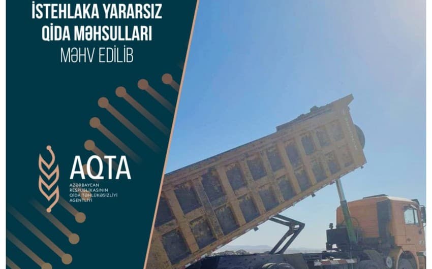 İstehlaka yararsız qida məhsulları məhv edilib