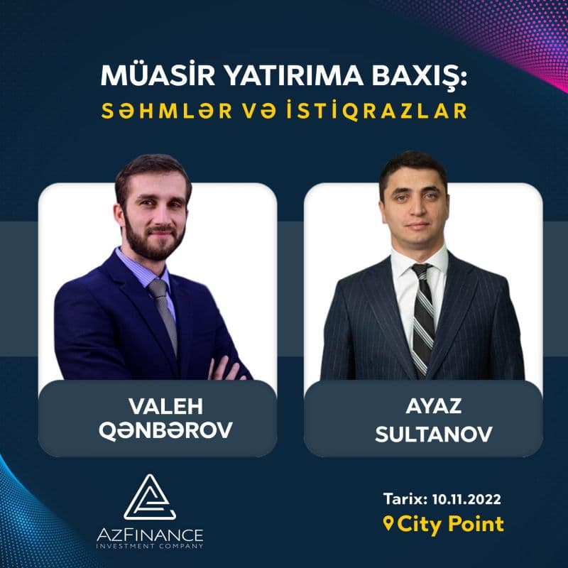 AzFinance "Müasir yatırıma baxış: Səhmlər və istiqrazlar" mövzusunda ödənişsiz təlim təşkil edir