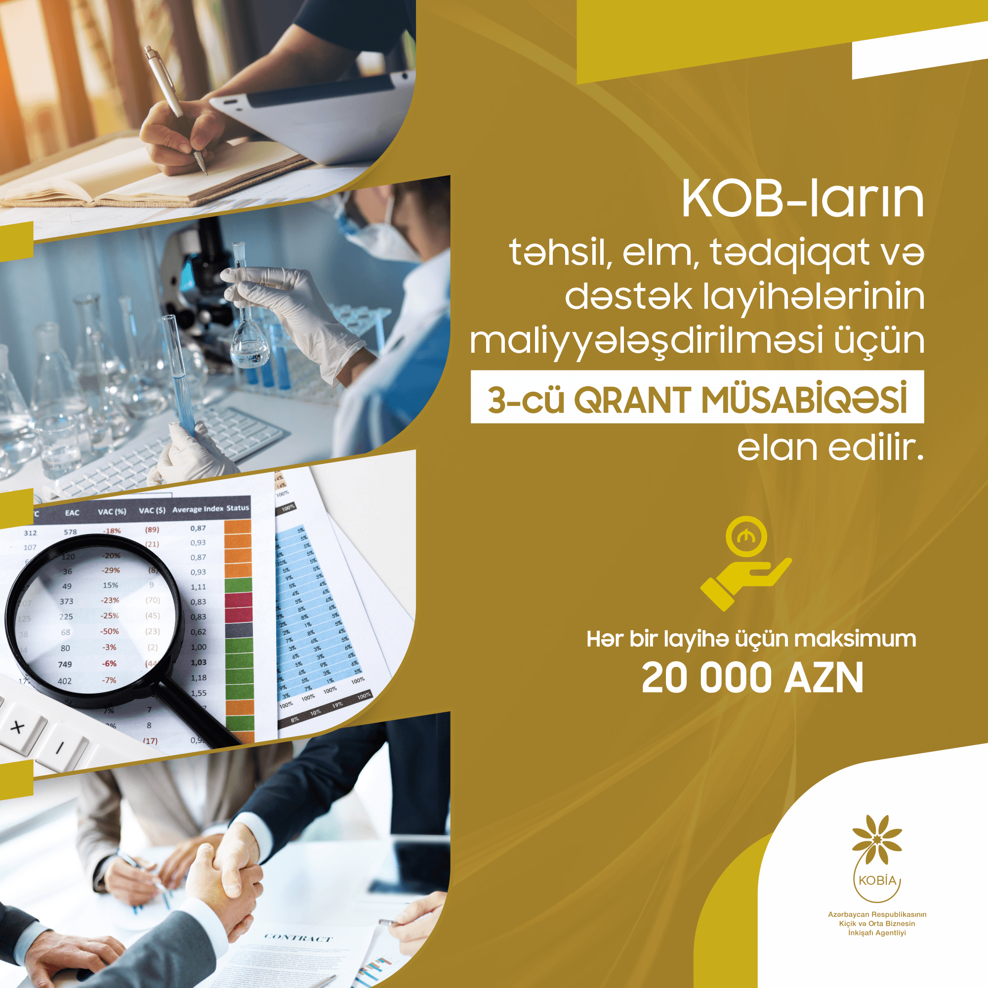 KOB-ların təhsil, elm, tədqiqat və dəstək layihələrinin maliyyələşdirilməsi ilə bağlı müsabiqə elan edilir