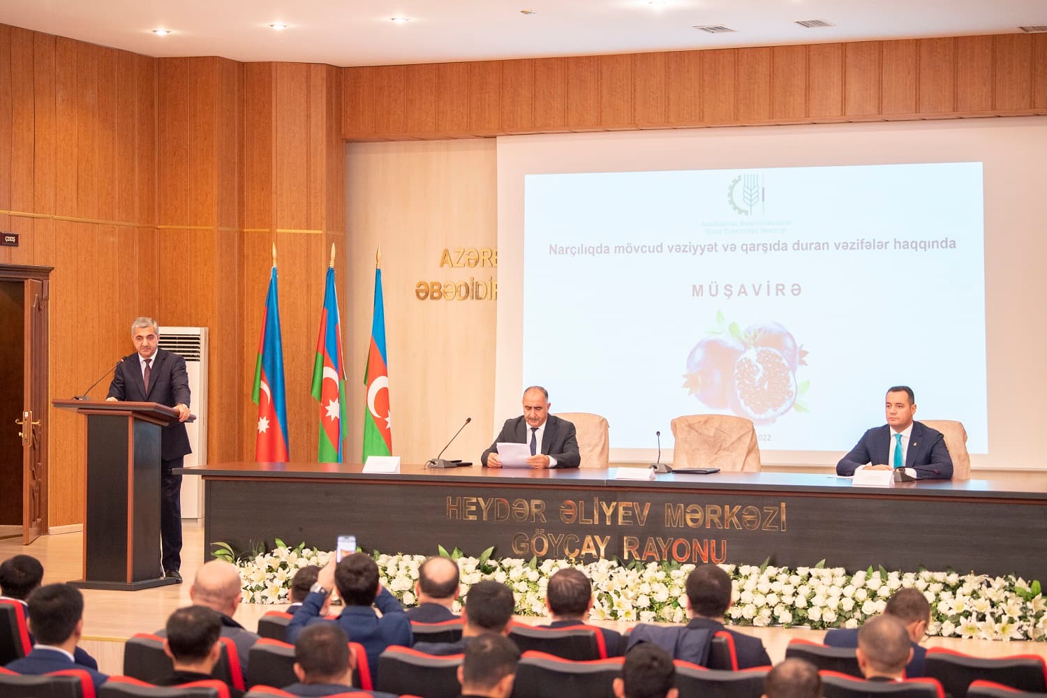 Göyçayda “Narçılıqla bağlı həyata keçirilən işlər və qarşıda duran vəzifələr” mövzusunda müşavirə keçirilib