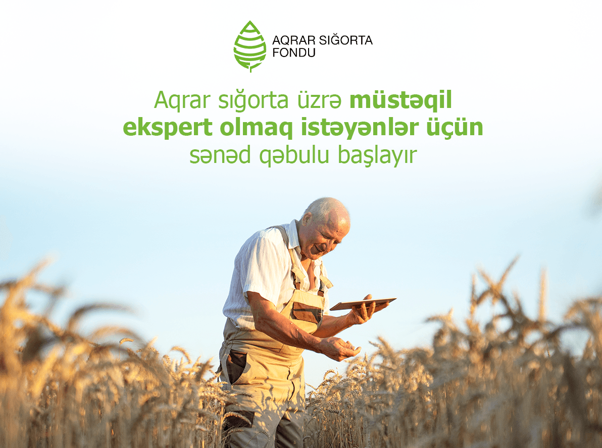 Aqrar sığorta üzrə müstəqil ekspert olmaq istəyənlər üçün təlim keçiriləcək