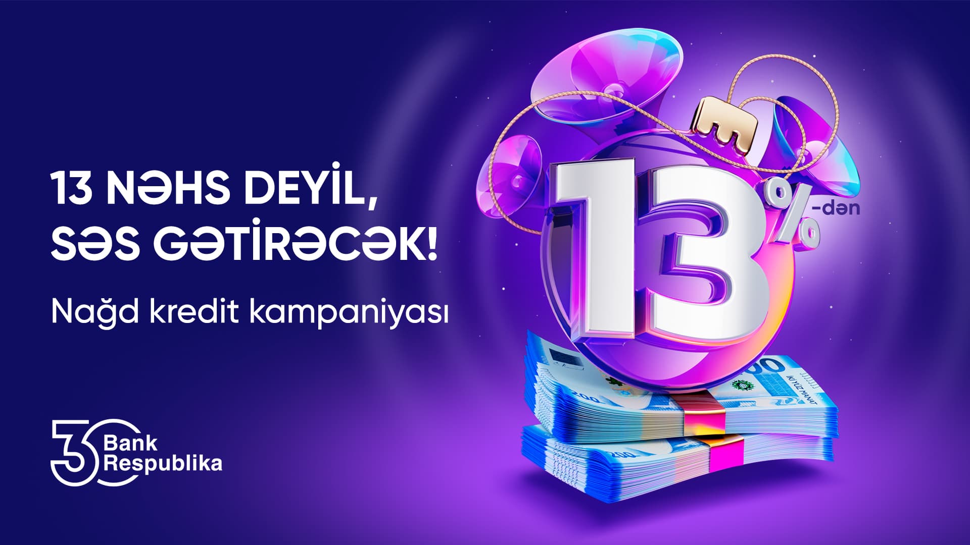 Bank Respublika Yeni il öncəsi nağd kredit faizlərini 13%-dək endirdi