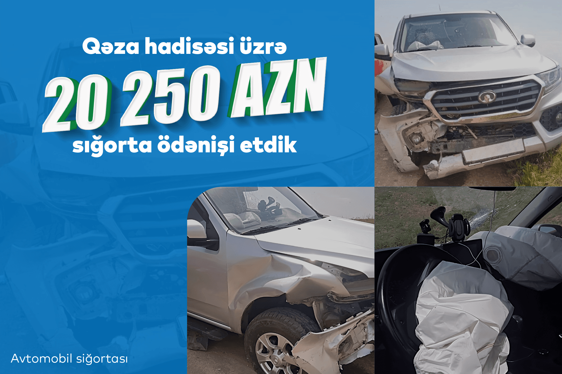 PAŞA Sığorta şirkəti KASKO sığortası üzrə 20 250 AZN ödəniş etdi