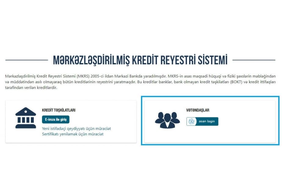 Mərkəzləşdirilmiş Kredit Reyestri Sistemində məlumatların dəqiqləşdirilməsi imkanı yaradılıb