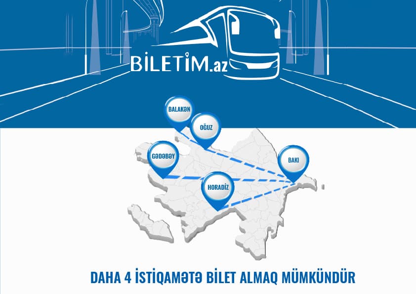 “Biletim.az” portalından daha 4 istiqamət üzrə onlayn bilet almaq mümkün olub