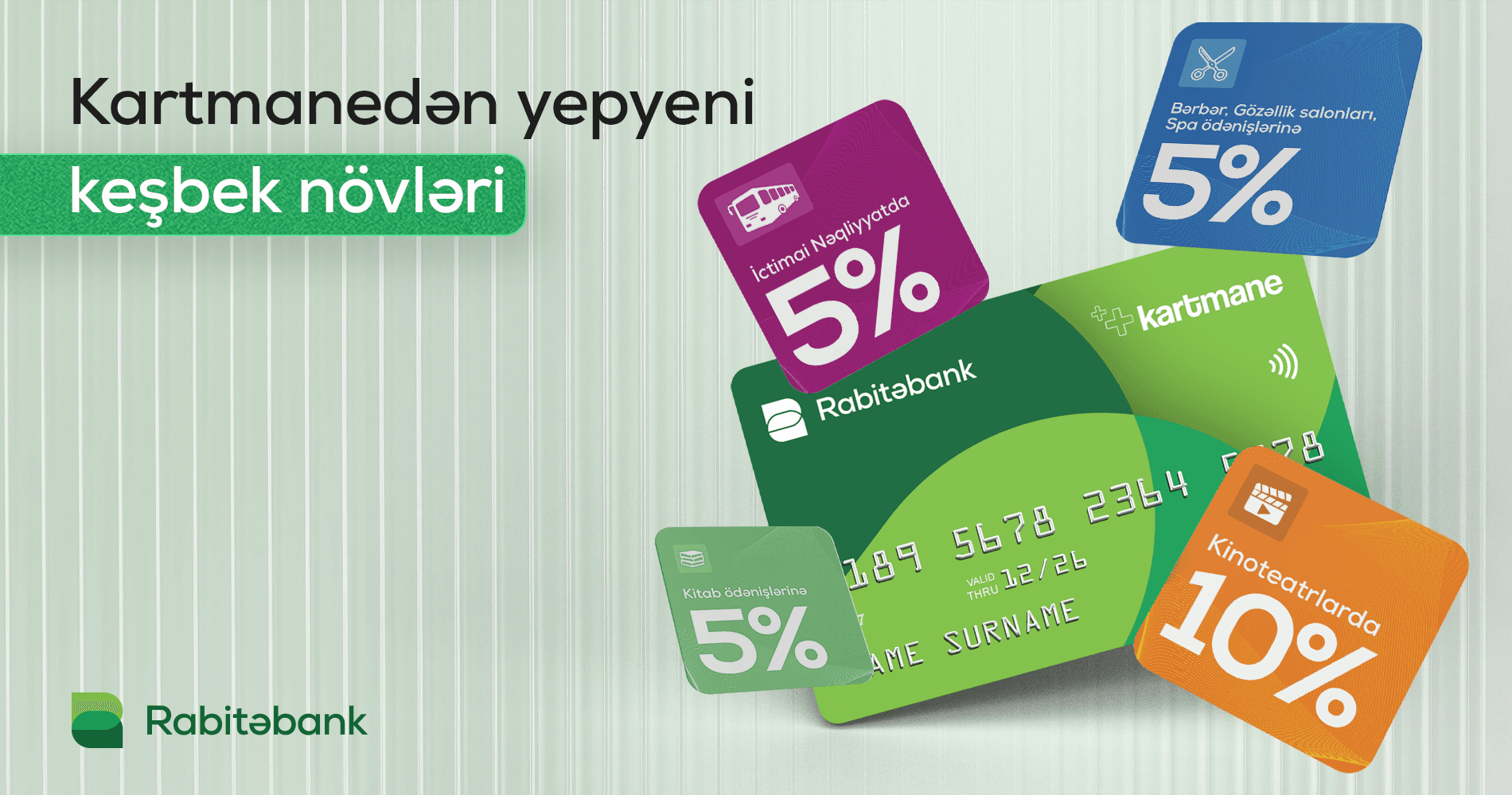 Rabitəbankdan yepyeni keşbek növləri