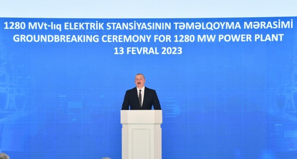 Prezident müstəqillik dövrünün ən böyük İES-nin təməlqoyma mərasimində çıxış edib - VİDEO - FOTO