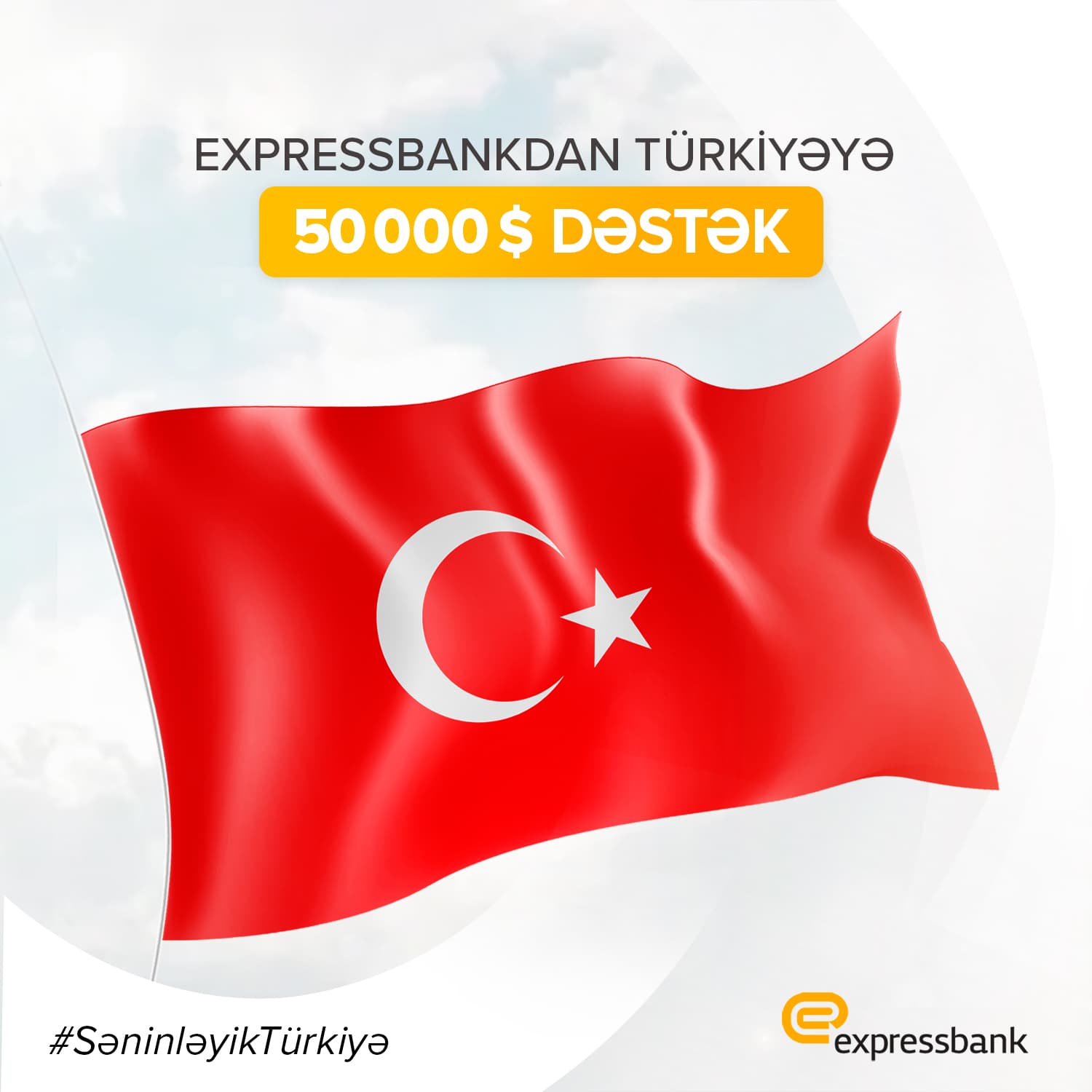 Expressbank Türkiyəyə 50 000 ABŞ dolları ianə etdi