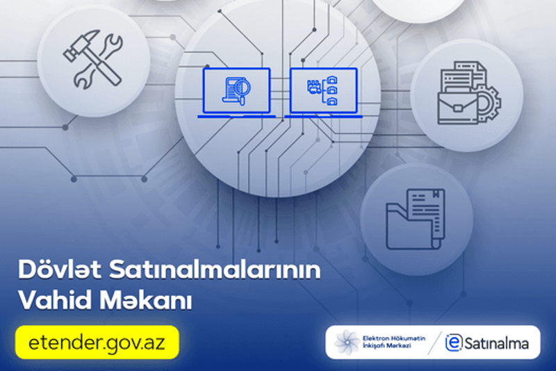 Dövlət satınalmalarının vahid internet portalı - “Etender.gov.az” yeniləndi