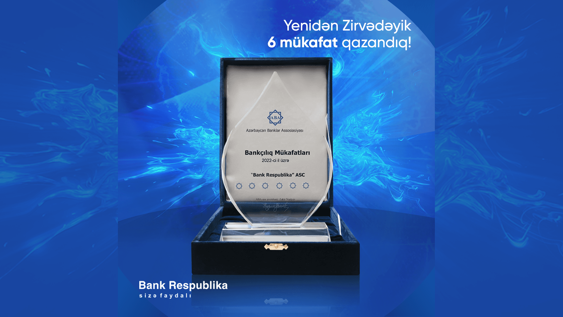 Bank Respublika 6 nominasiya üzrə qalib seçildi!