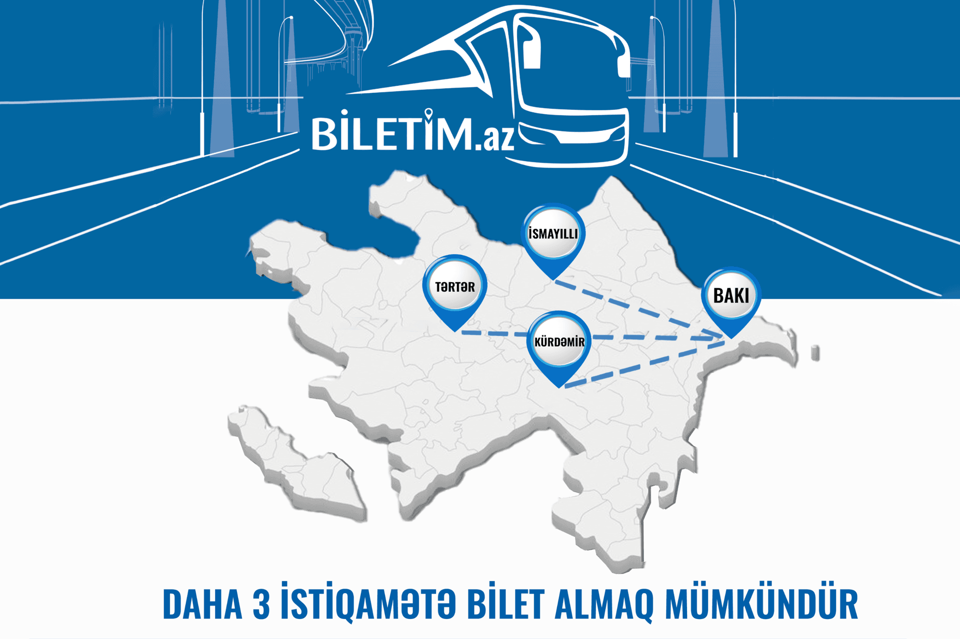 Daha 3 istiqamət üzrə “biletim.az” portalından onlayn bilet almaq mümkün oldu
