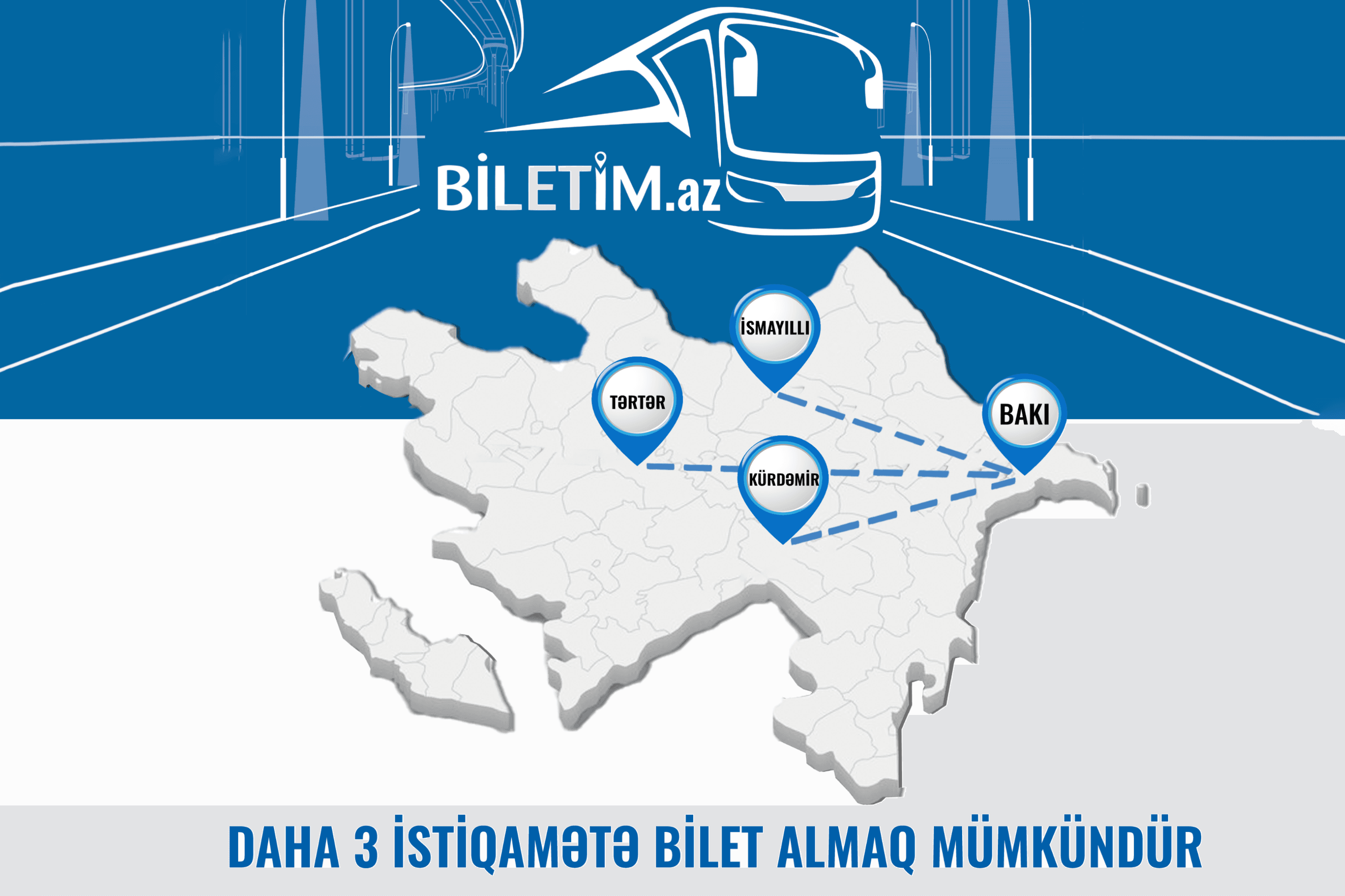 Daha 3 istiqamət üzrə “biletim.az” portalından onlayn bilet almaq mümkün oldu